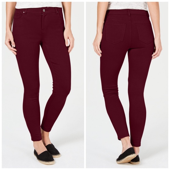 Style & Co. Pants - Style & Co Berry Ponte Knit Ultra Skinny Pants Regular Size 6 Plus Size 16 & 18
